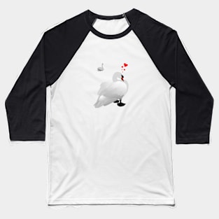 Swan in love Baseball T-Shirt